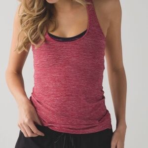 Classic Lululemon CRB Cool Racer Back Tank Red Cranberry Heather 6